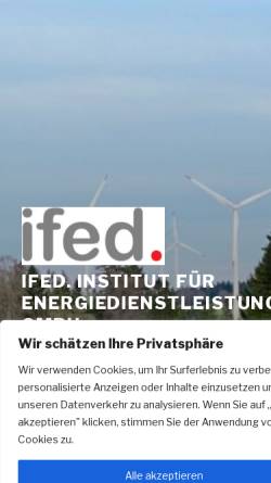 Vorschau der mobilen Webseite www.ifed.biz, IfED Institut für Energiedienstleistungen GmbH