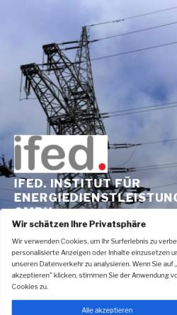 Vorschau der mobilen Webseite www.ifed.biz, IfED Institut für Energiedienstleistungen GmbH