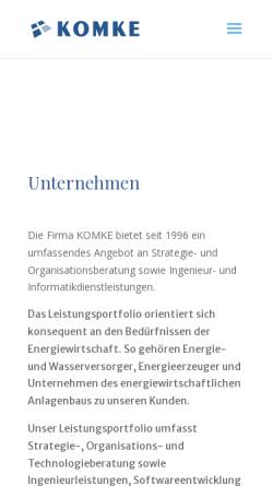 Vorschau der mobilen Webseite www.komke.com, Komke Consulting, Inh. Torsten Komke