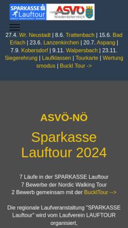 Vorschau der mobilen Webseite www.lauftour.at, Lauftour der Niederösterreichischen Nachrichten