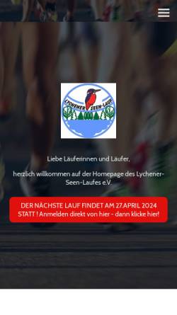 Vorschau der mobilen Webseite www.lychener-seen-lauf.de, Lychener Seenlauf