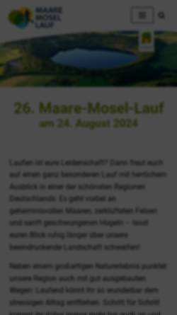 Vorschau der mobilen Webseite www.maaremosellauf.de, Maare-Mosel-Lauf