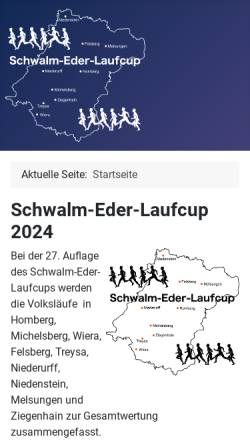 Vorschau der mobilen Webseite www.selc.de, Schwalm-Eder-Laufcup