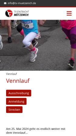 Vorschau der mobilen Webseite www.vennlauf.de, Vennlauf