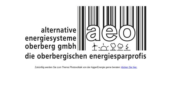 Vorschau von www.ae-o.de, Alternative Energiesysteme Oberberg GmbH