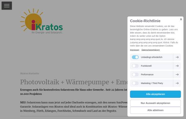 Vorschau von www.ikratos.de, iKratos Solar- und Energietechnik GmbH, Inh. Willi Harhammer