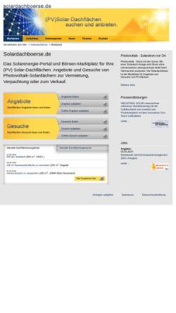 Vorschau der mobilen Webseite solardachboerse.de, IWR, Internationales Wirtschaftsforum Regenerative Energien - IWR.de GmbH