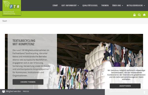 Vorschau von www.fachverband-textil-recycling.de, Fachverband Textil Recycling e.V.