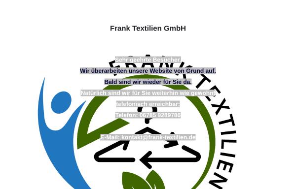Vorschau von www.frank-textilien.de, Frank Textilien, Inh. Thomas Frank