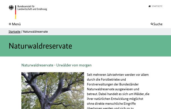 Vorschau von www.naturwaelder.de, Datenbank Naturwaldreservate in Deutschland