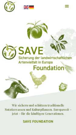 Vorschau der mobilen Webseite www.save-foundation.net, SAVE Foundation (Safeguard for Agricultural Varieties in Europe)