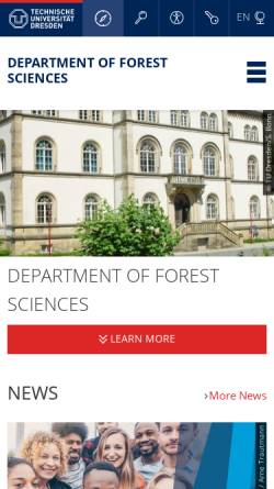 Vorschau der mobilen Webseite tu-dresden.de, Fachrichtung Forstwissenschaften an der Technischen Universität Dresden