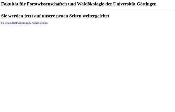 Vorschau von www.uni-forst.gwdg.de, Fakultät für Forstwissenschaften und Waldökologie der Georg-August-Universität
