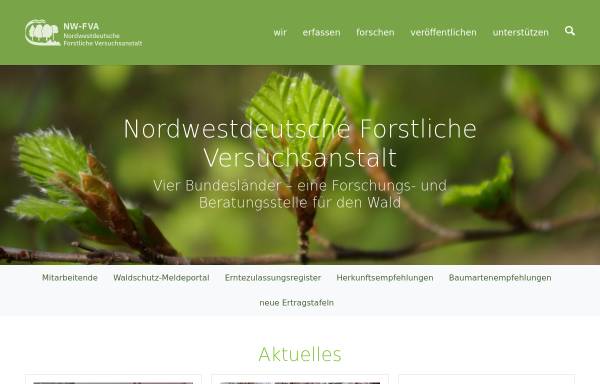 Vorschau von www.nw-fva.de, Nordwestdeutsche Forstliche Versuchsanstalt