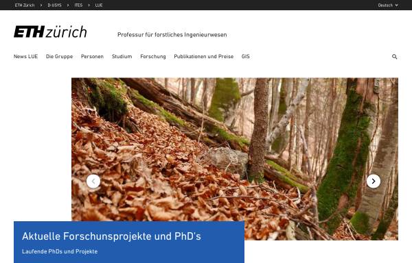 Vorschau von www.lue.ethz.ch, Professur forstliches Ingenieurwesen der ETH Zürich