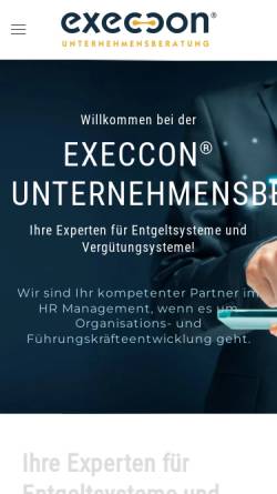 Vorschau der mobilen Webseite www.execcon.de, Execcon Gernot Plodeck