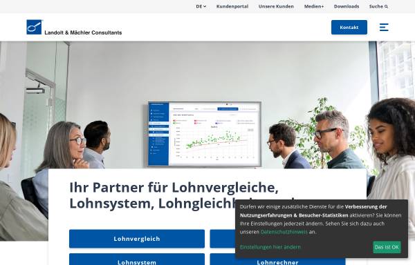 Vorschau von www.salaervergleiche.ch, Landolt & Mächler Consultants GmbH