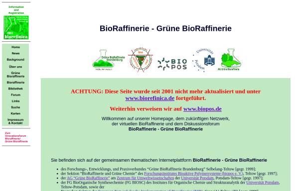 Vorschau von www.bioraffinerie.de, Bioraffinerie - Grüne Bioraffinerie, Teltow