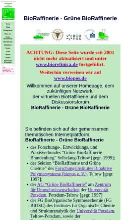 Vorschau der mobilen Webseite www.bioraffinerie.de, Bioraffinerie - Grüne Bioraffinerie, Teltow