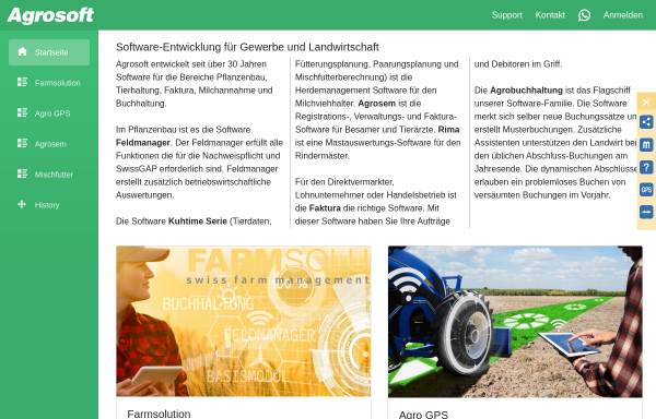 Vorschau von www.agrosoft.ch, Agrosoft .ch