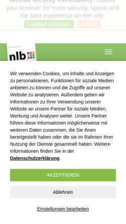 Vorschau der mobilen Webseite www.nlb.de, Neue Landbuch Gesellschaft m.b.H.