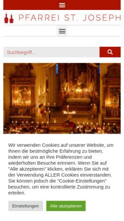 Vorschau der mobilen Webseite www.st-joseph-tutzing.de, Pfarrei St. Joseph