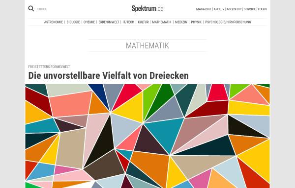 Vorschau von www.wissenschaft-online.de, Mathematik by Wissenschaft-Online.de