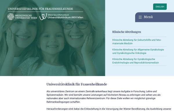 Vorschau von www.meduniwien.ac.at, Universitätsklinik für Frauenheilkunde, Wien