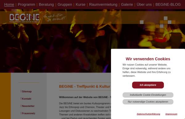 Vorschau von www.begine.de, Begine