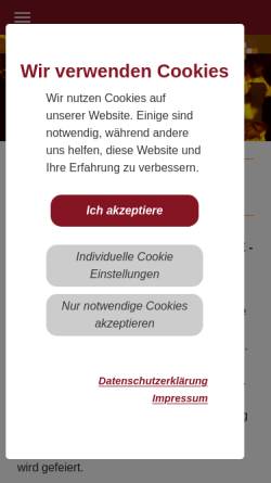 Vorschau der mobilen Webseite www.begine.de, Begine