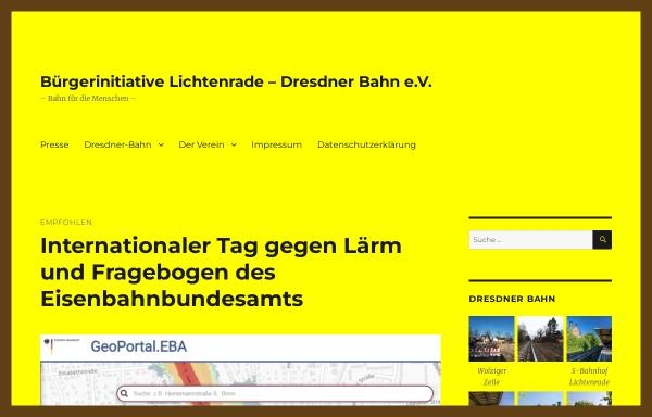 Vorschau von www.dresdner-bahn.de, Bürgerinitiative Lichtenrade - Dresdner Bahn e.V.