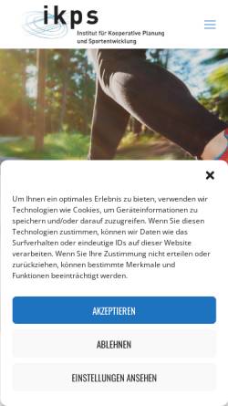 Vorschau der mobilen Webseite www.kooperative-planung.de, Büro für Kooperative Planung und Sportentwicklung