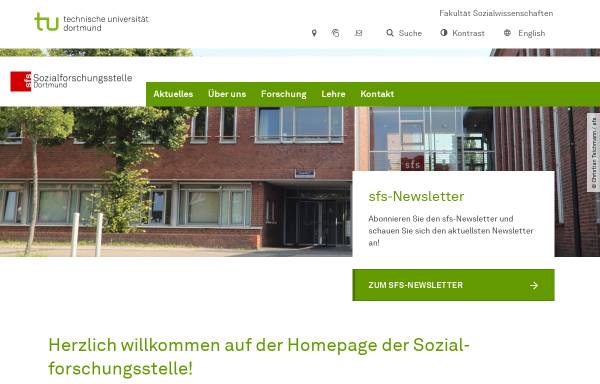 Vorschau von www.sfs.tu-dortmund.de, Sozialforschungsstelle Dortmund