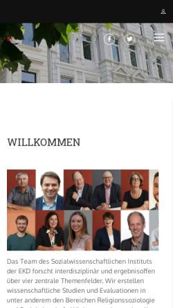 Vorschau der mobilen Webseite www.swi-ekd.de, Sozialwissenschaftliches Institut der EKD (SWI)