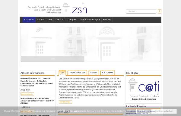 Vorschau von www.zsh-online.de, Zentrum für Sozialforschung Halle e.V. (ZSH)