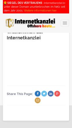 Vorschau der mobilen Webseite www.internetkanzlei.to, Internet-Kanzlei