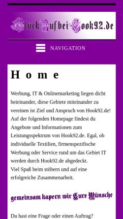 Vorschau der mobilen Webseite www.hook92.de, Hook's Page