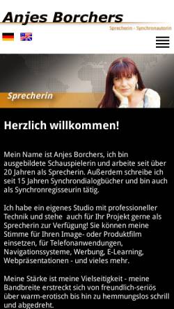 Vorschau der mobilen Webseite www.anjes-borchers.de, Borchers, Anjes