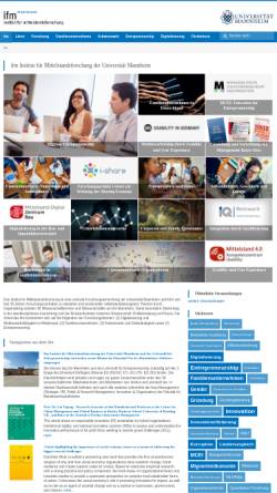 Vorschau der mobilen Webseite www.institut-fuer-mittelstandsforschung.de, Institut für Mittelstandsforschung