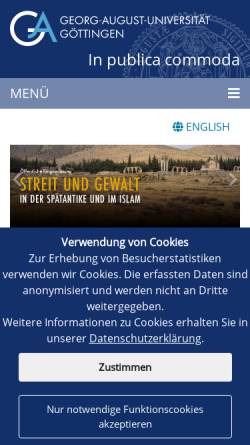 Vorschau der mobilen Webseite www.cege.wiso.uni-goettingen.de, Zentrum für Globalisierung und Europäisierung der Wirtschaft (CeGE)