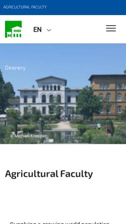 Vorschau der mobilen Webseite www.lwf.uni-bonn.de, Bonn Universität