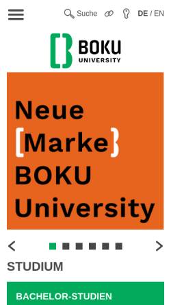 Vorschau der mobilen Webseite boku.ac.at, Wien, Universität für Bodenkultur