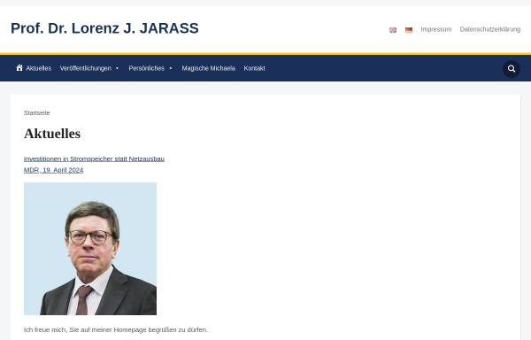 Vorschau von www.jarass.com, Jarass, Prof. Dr. Lorenz