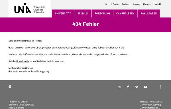 Lehrstuhl für Umweltmanagement der Universität Augsburg