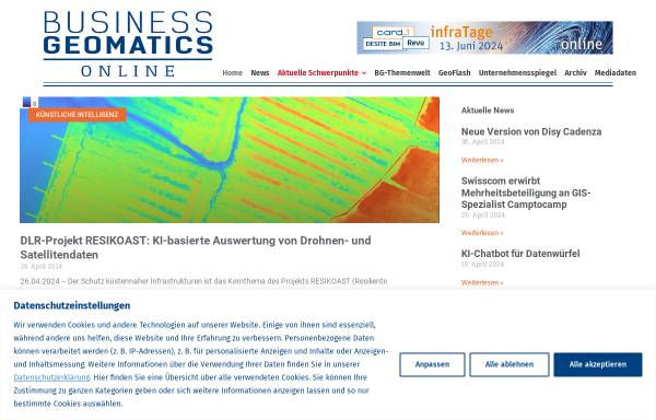 Vorschau von www.business-geomatics.com, Business Geomatics