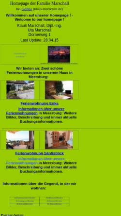 Vorschau der mobilen Webseite www.klaus-marschall.de, Marschall, Klaus und Uta