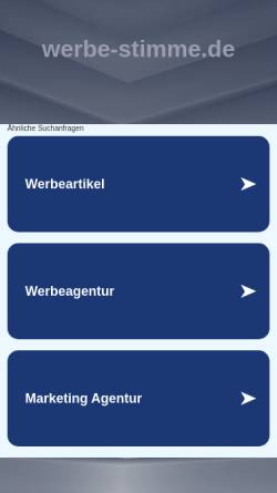 Vorschau der mobilen Webseite www.werbe-stimme.de, Huber, Barbara