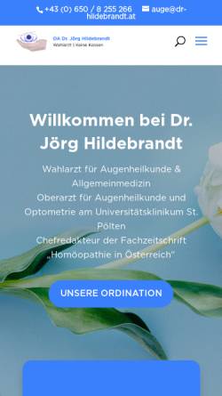 Vorschau der mobilen Webseite www.dr-hildebrandt.at, Dr. Jörg Hildebrandt
