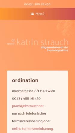 Vorschau der mobilen Webseite drstrauch.net, Dr. Katrin Strauch