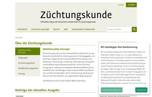 Vorschau von www.zuechtungskunde.de, Züchtungskunde